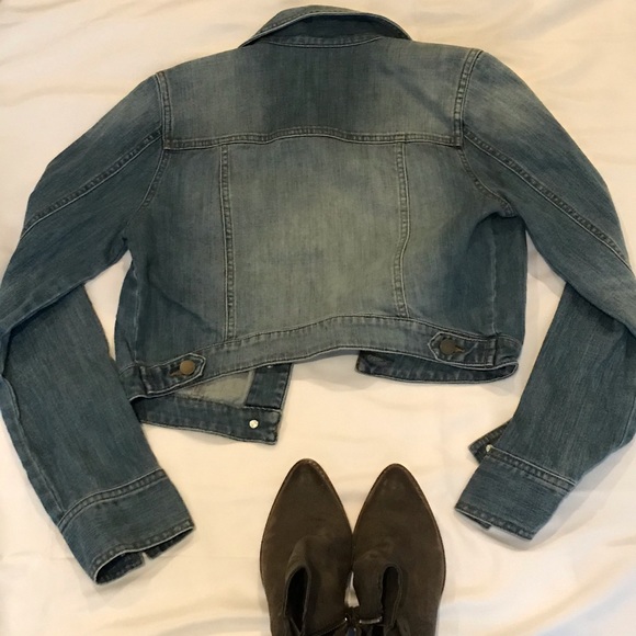 Women’s Rubbish Cropped Jean Jacket size M - Picture 4 of 6